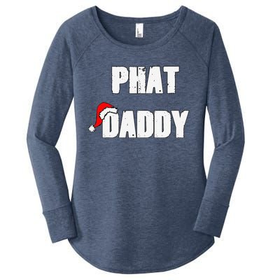 Christmas Daddy Santa Claus Father Family Matching Pajamas Women's Perfect Tri Tunic Long Sleeve Shirt