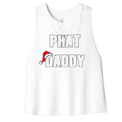 Christmas Daddy Santa Claus Father Family Matching Pajamas Women's Racerback Cropped Tank