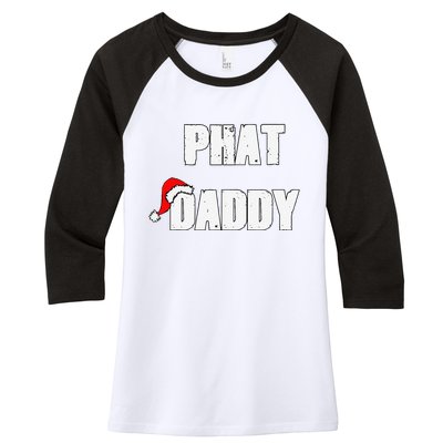 Christmas Daddy Santa Claus Father Family Matching Pajamas Women's Tri-Blend 3/4-Sleeve Raglan Shirt