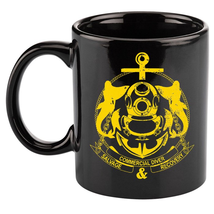 Commercial Diver Salvage Recovery 11oz C Handle Ceramic Mug
