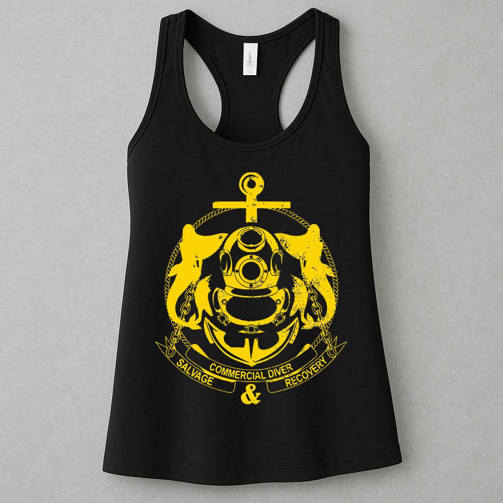 Commercial Diver Salvage Recovery Womens Tank Top