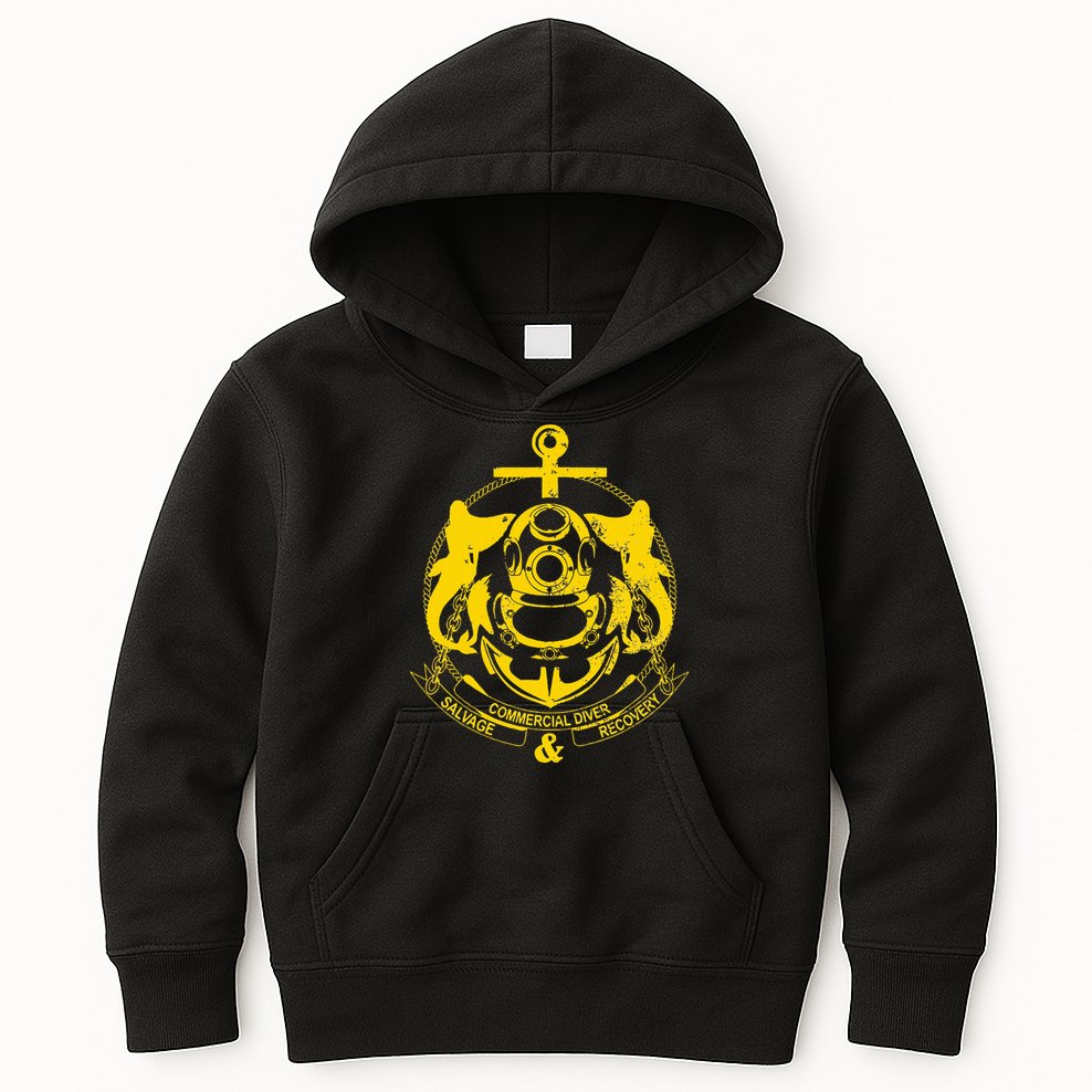 Commercial Diver Salvage Recovery Kids Hoodie