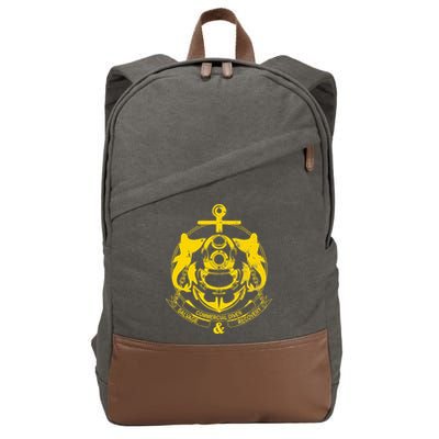 Commercial Diver Salvage Recovery Cotton Canvas Backpack
