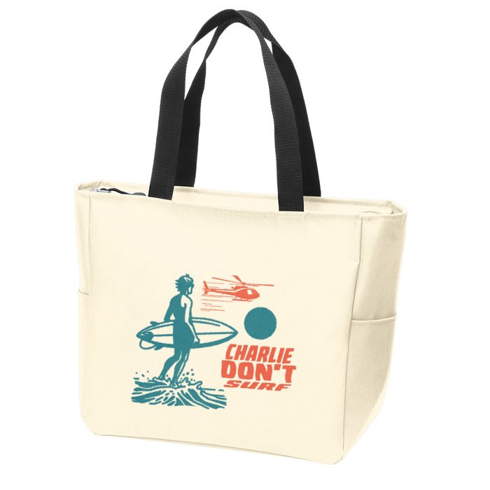Charlie DonT Surf Zip Tote Bag