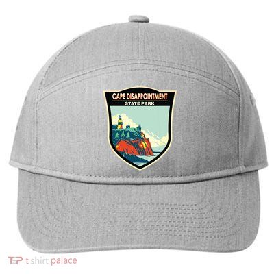 Cape Disappointment State Park Washington Badge Vintage 7-Panel Snapback Hat