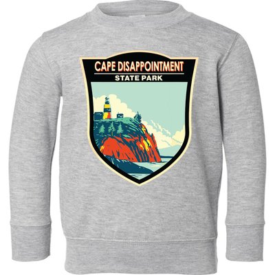 Cape Disappointment State Park Washington Badge Vintage Toddler Sweatshirt