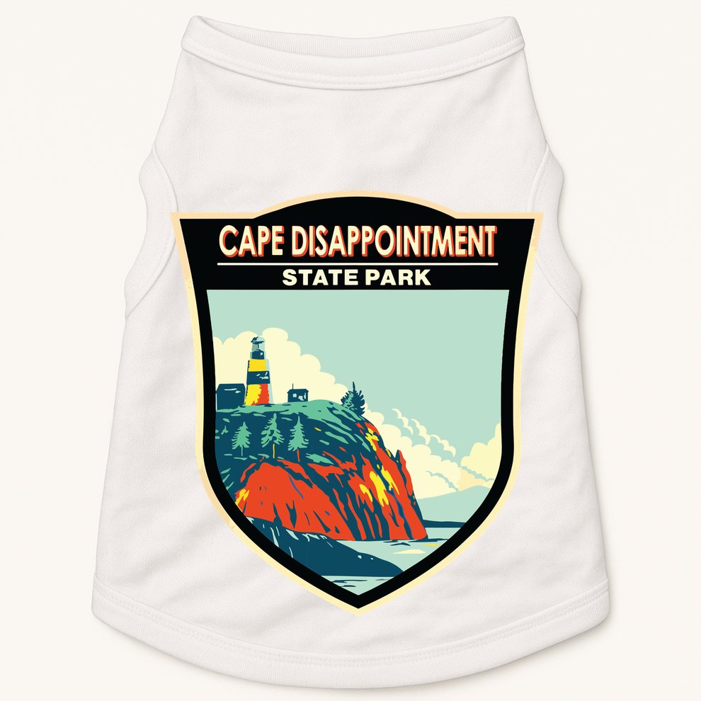 Cape Disappointment State Park Washington Badge Vintage Doggie Tank