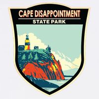 Cape Disappointment State Park Washington Badge Vintage Doggie Tank