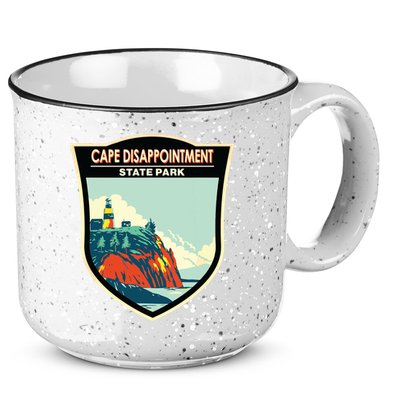 Cape Disappointment State Park Washington Badge Vintage 15oz Campfire Ceramic Mug