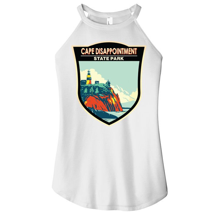 Cape Disappointment State Park Washington Badge Vintage Women's Perfect Tri Rocker Tank