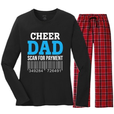 Cheer Dad Scan For Payment Father Ever Women's Long Sleeve Flannel Pajama Set 