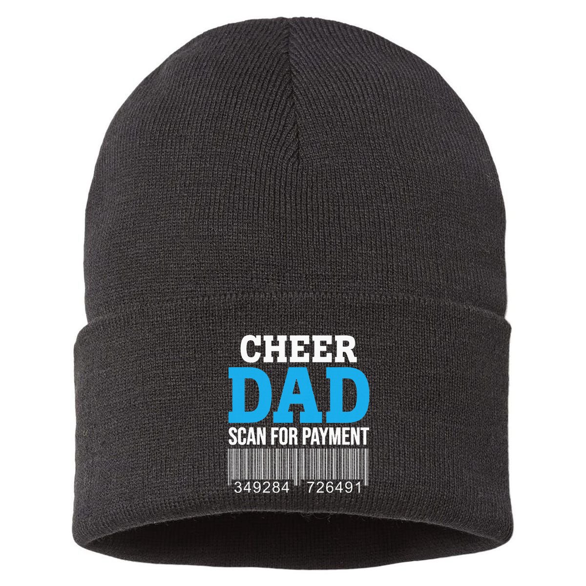 Cheer Dad Scan For Payment Father Ever Sustainable Knit Beanie