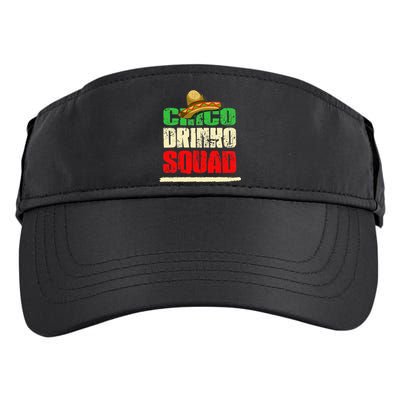 Cinco Drinko Squad Funny Saying Around Dringking Adult Drive Performance Visor