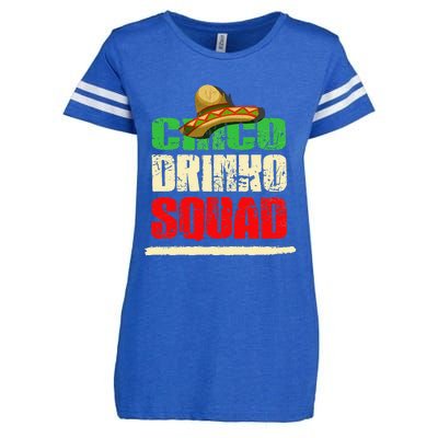 Cinco Drinko Squad Funny Saying Around Dringking Enza Ladies Jersey Football T-Shirt