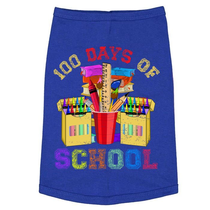 Craft Drawing School Student 100 Days Of School Gift Doggie Tank