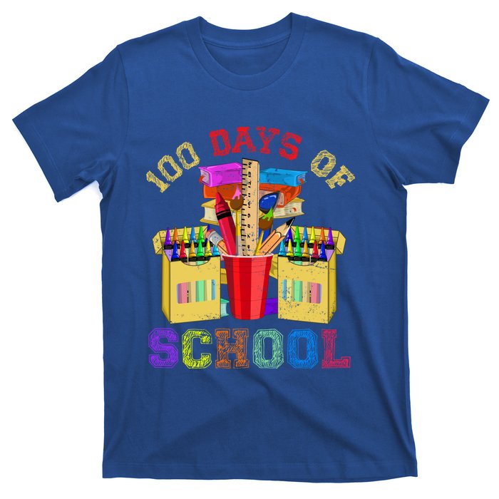 Craft Drawing School Student 100 Days Of School Gift T-Shirt