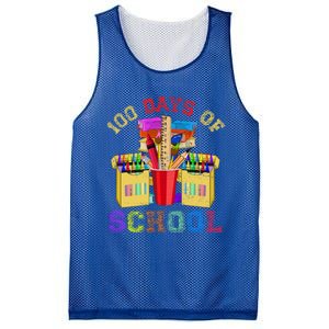 Craft Drawing School Student 100 Days Of School Gift Mesh Reversible Basketball Jersey Tank