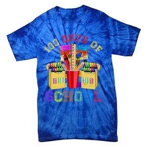 Craft Drawing School Student 100 Days Of School Gift Tie-Dye T-Shirt