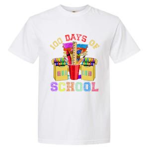 Craft Drawing School Student 100 Days Of School Gift Garment-Dyed Heavyweight T-Shirt