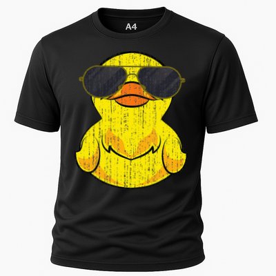 Cool Duckie Sunglasses Duckling Funny Ducky Rubber Duck Cooling Performance Crew T-Shirt