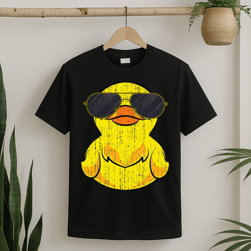 Cool Duckie Sunglasses Duckling Funny Ducky Rubber Duck T-Shirt