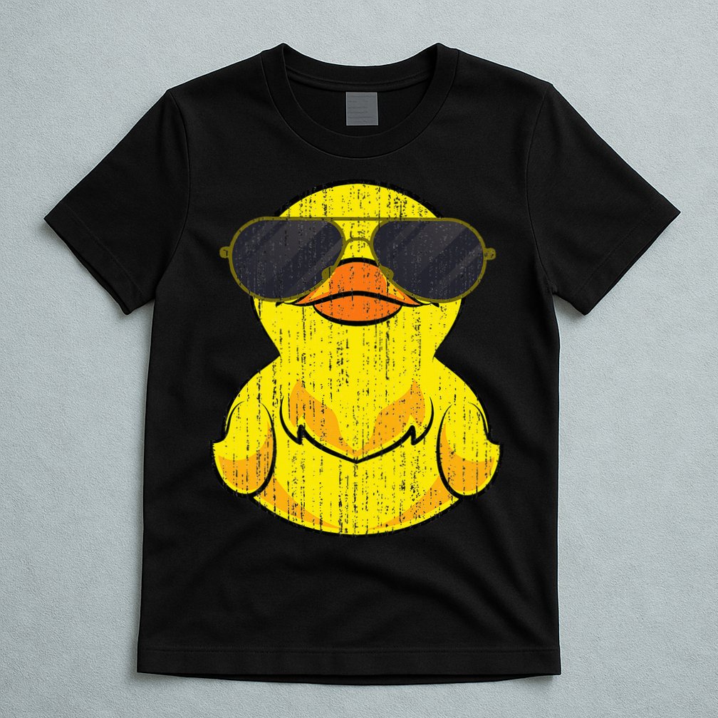 Cool Duckie Sunglasses Duckling Funny Ducky Rubber Duck T-Shirt