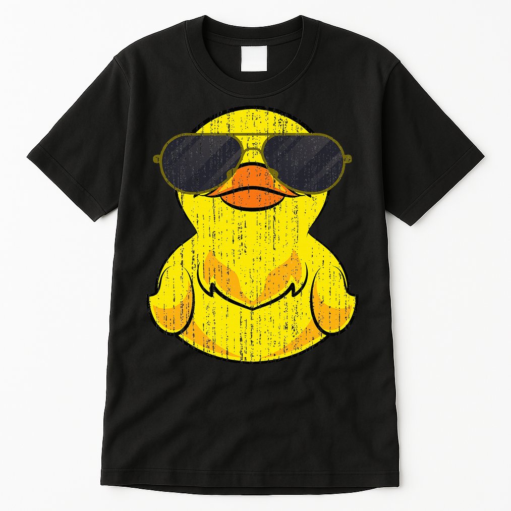 Cool Duckie Sunglasses Duckling Funny Ducky Rubber Duck Tall T-Shirt