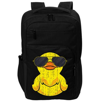 Cool Duckie Sunglasses Duckling Funny Ducky Rubber Duck Impact Tech Backpack
