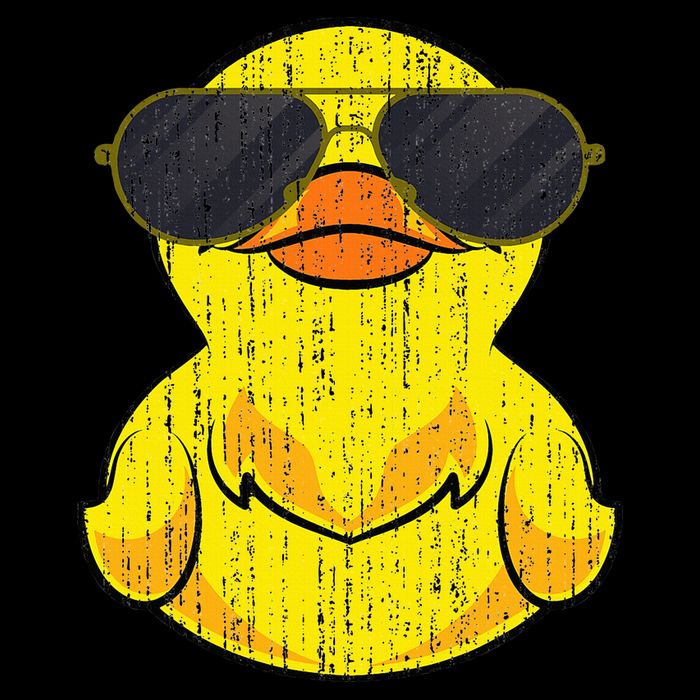 Cool Duckie Sunglasses Duckling Funny Ducky Rubber Duck Button