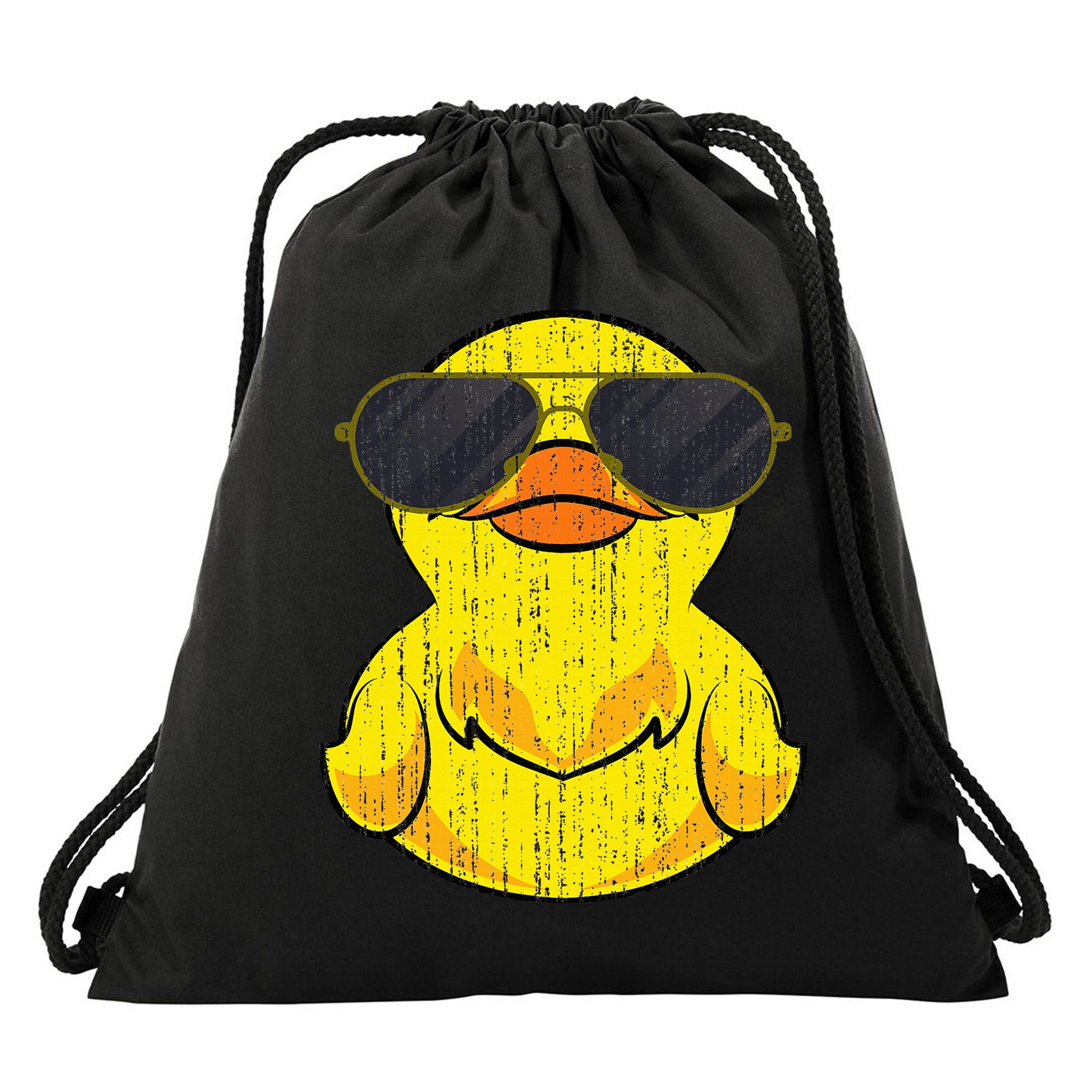 Cool Duckie Sunglasses Duckling Funny Ducky Rubber Duck Drawstring Bag