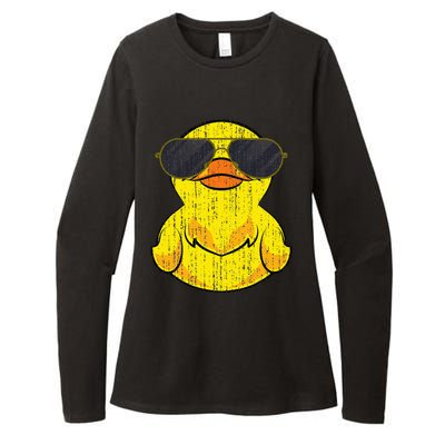 Cool Duckie Sunglasses Duckling Funny Ducky Rubber Duck Womens CVC Long Sleeve Shirt