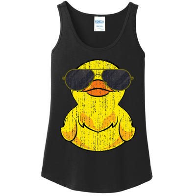 Cool Duckie Sunglasses Duckling Funny Ducky Rubber Duck Ladies Essential Tank