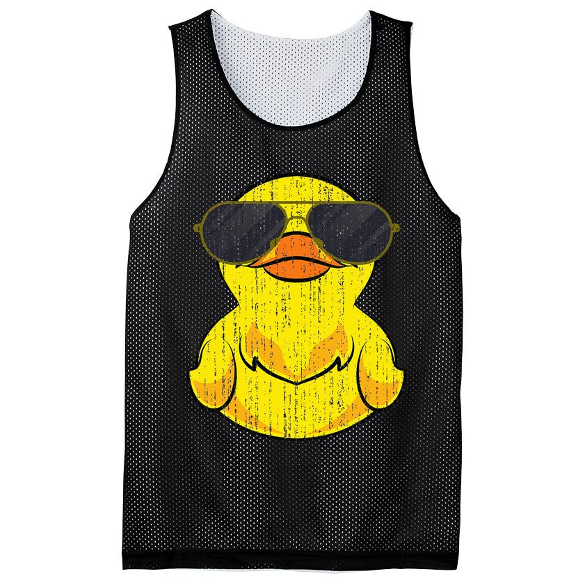 Cool Duckie Sunglasses Duckling Funny Ducky Rubber Duck Mesh Reversible Basketball Jersey Tank