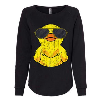 Cool Duckie Sunglasses Duckling Funny Ducky Rubber Duck Womens California Wash Sweatshirt