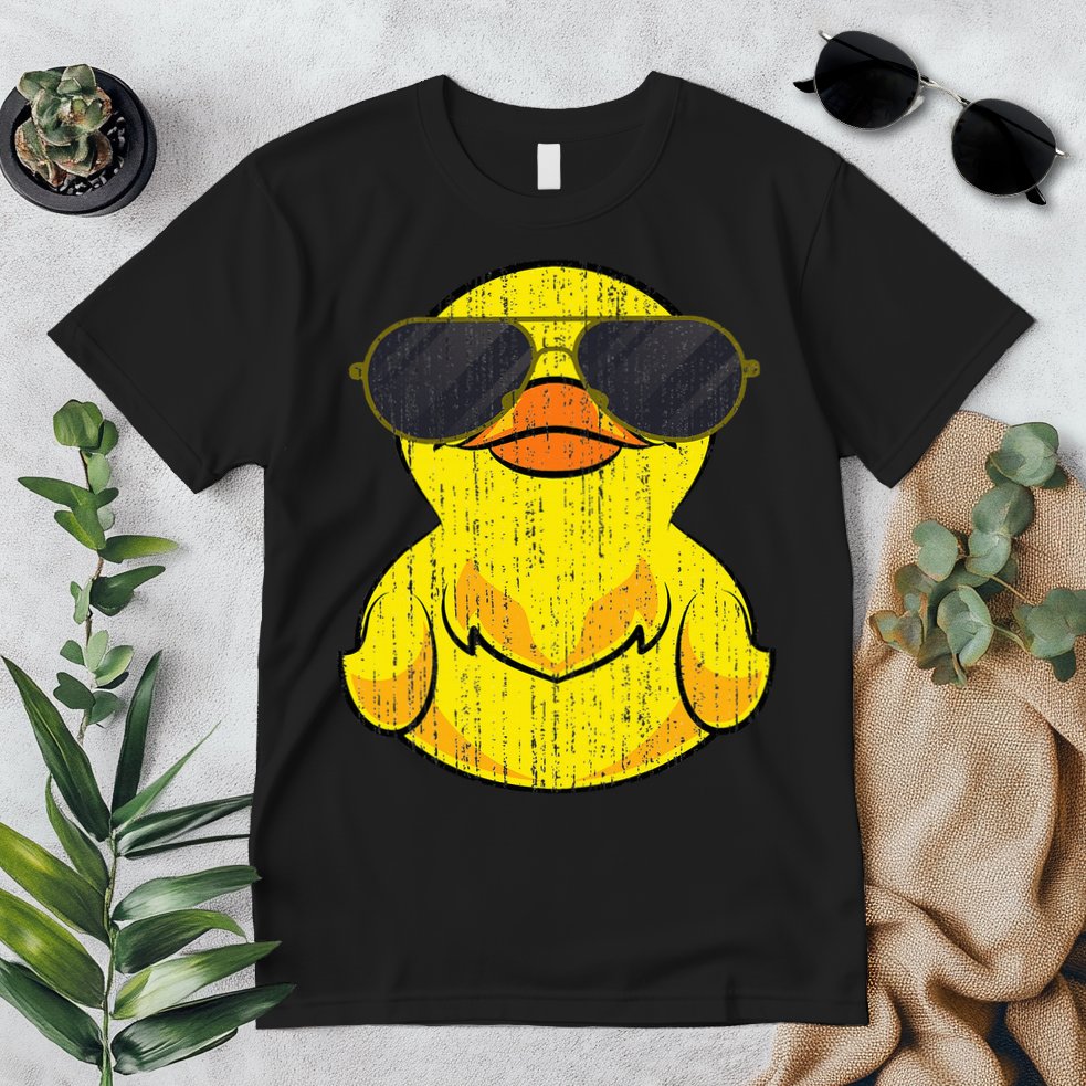 Cool Duckie Sunglasses Duckling Funny Ducky Rubber Duck Premium T-Shirt