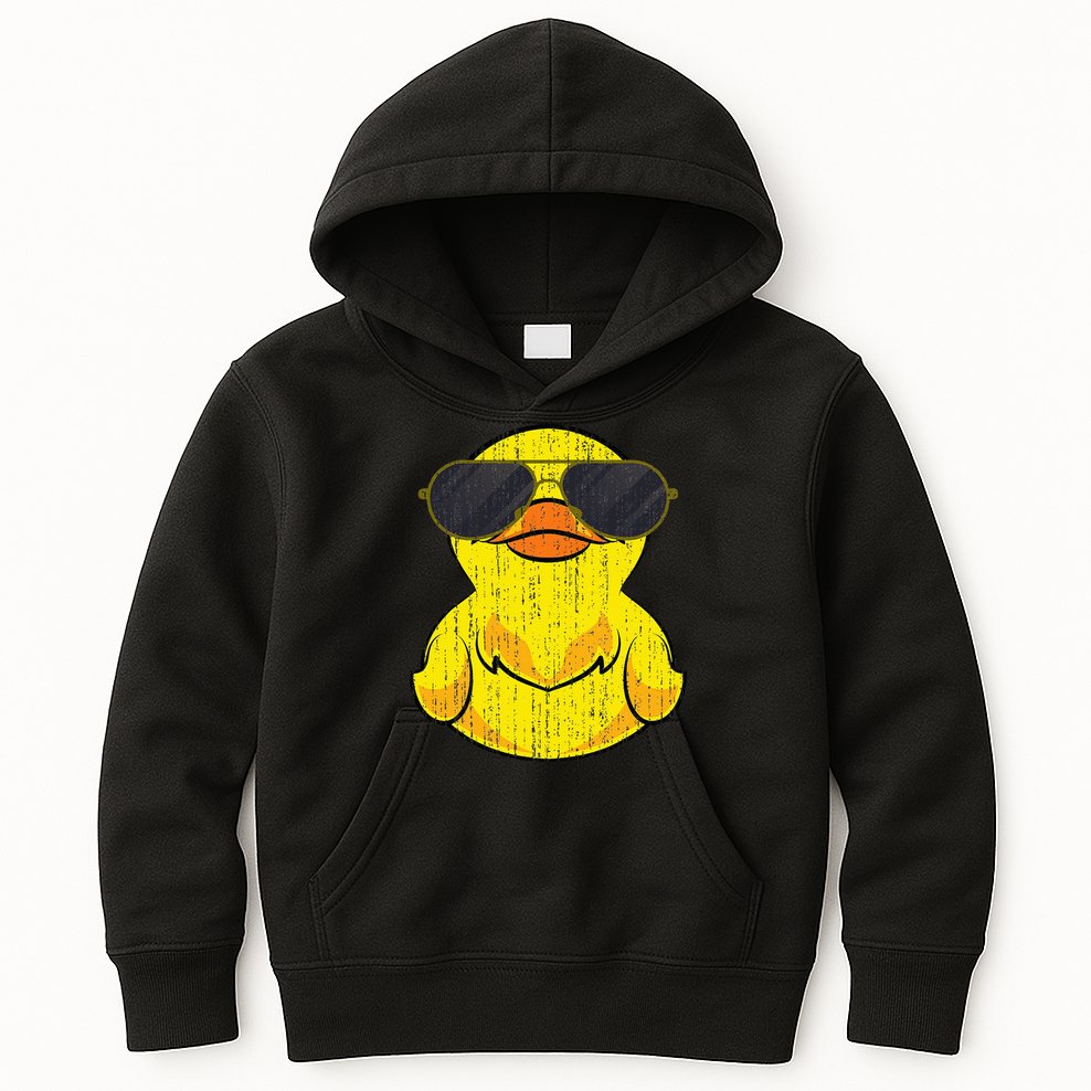 Cool Duckie Sunglasses Duckling Funny Ducky Rubber Duck Kids Hoodie