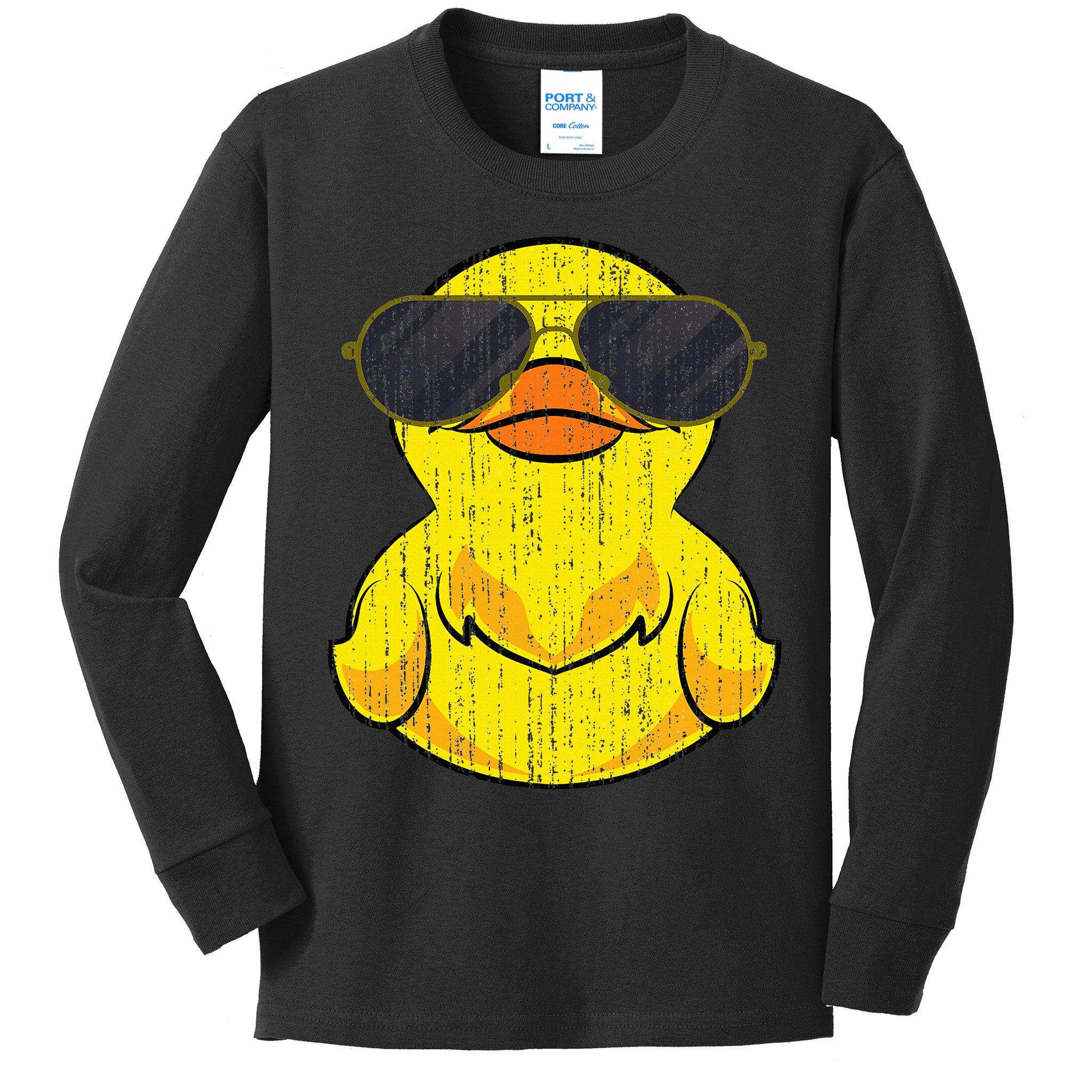 Cool Duckie Sunglasses Duckling Funny Ducky Rubber Duck Kids Long Sleeve Shirt