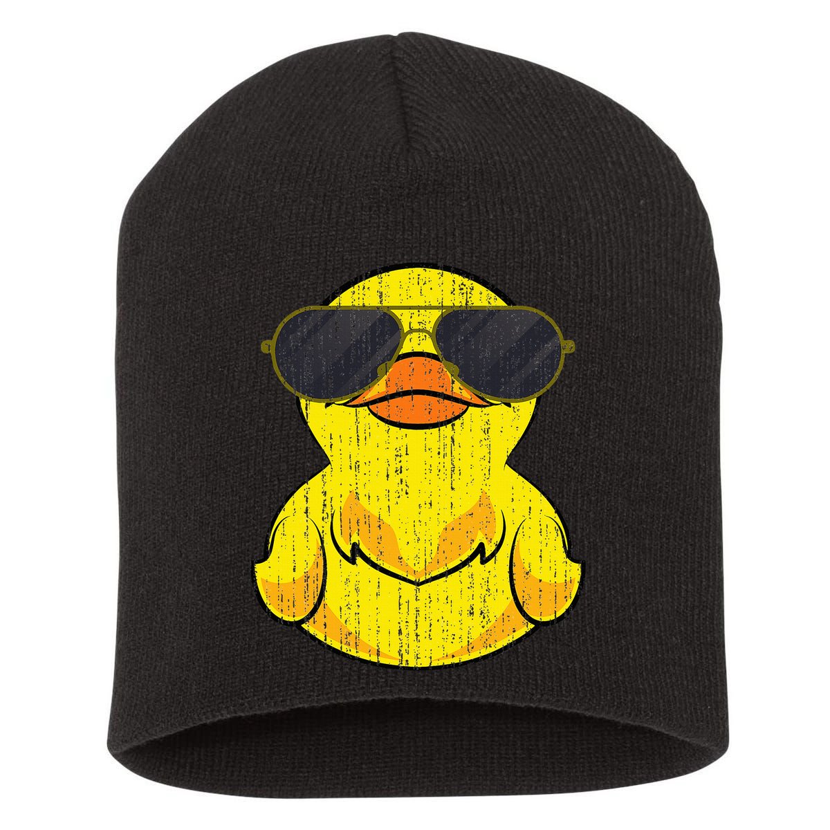 Cool Duckie Sunglasses Duckling Funny Ducky Rubber Duck Short Acrylic Beanie