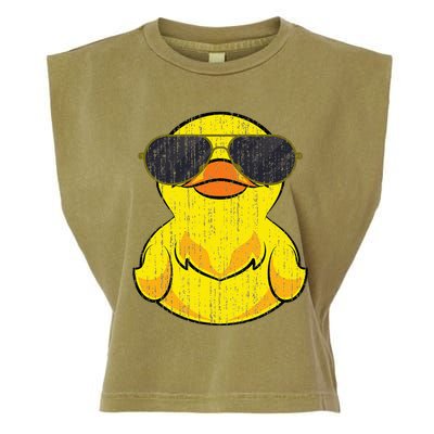 Cool Duckie Sunglasses Duckling Funny Ducky Rubber Duck Garment-Dyed Women's Muscle Tee