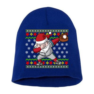 Christmas Dabbing Santa Baseball Dad Uncle Brother Gift Short Acrylic Beanie