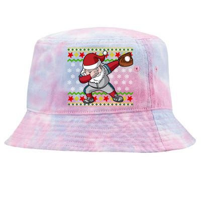 Christmas Dabbing Santa Baseball Dad Uncle Brother Gift Tie-Dyed Bucket Hat