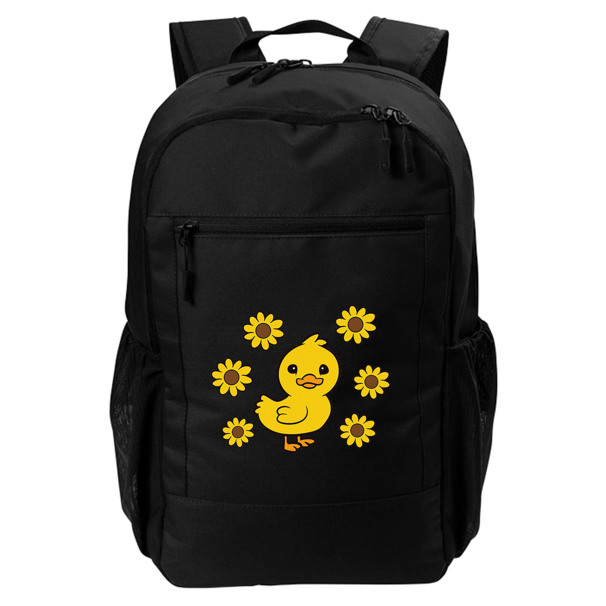 Cute Duck Summer Sunflower Kawaii Duck Backpack