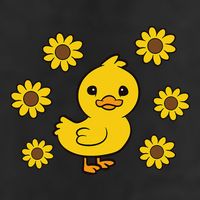Cute Duck Summer Sunflower Kawaii Duck Adult Drive Performance Visor