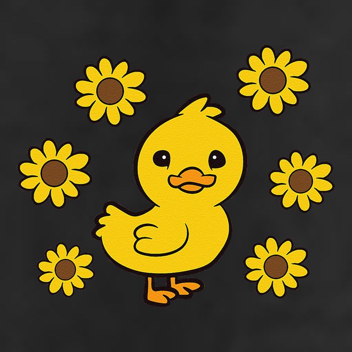 Cute Duck Summer Sunflower Kawaii Duck Adult Drive Performance Visor
