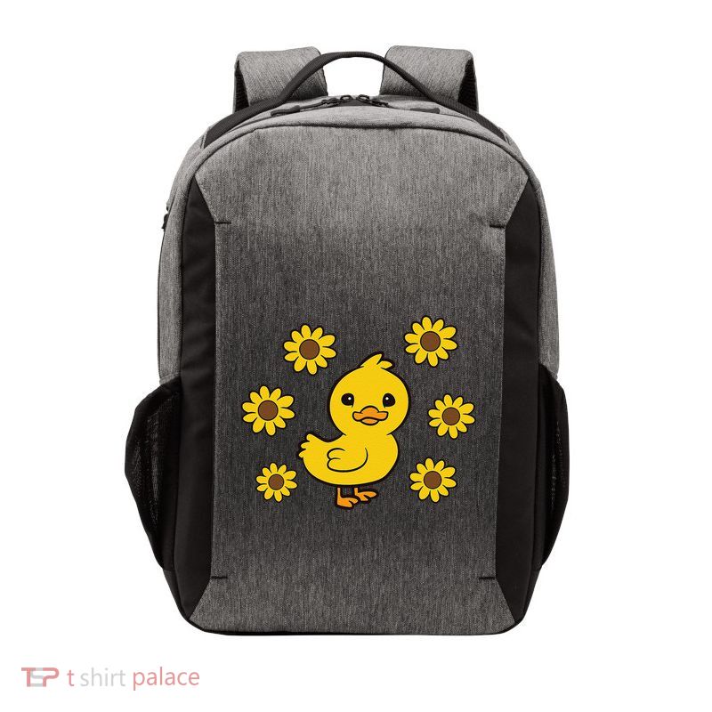 Cute Duck Summer Sunflower Kawaii Duck Vector Backpack