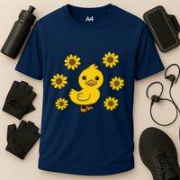 Cute Duck Summer Sunflower Kawaii Duck Cooling Performance Crew T-Shirt