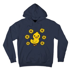 Cute Duck Summer Sunflower Kawaii Duck Hoodie