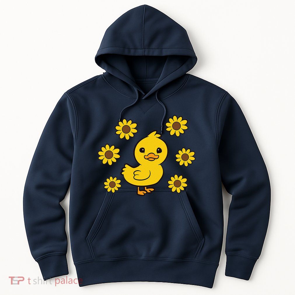 Cute Duck Summer Sunflower Kawaii Duck Hoodie