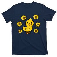 Cute Duck Summer Sunflower Kawaii Duck T-Shirt