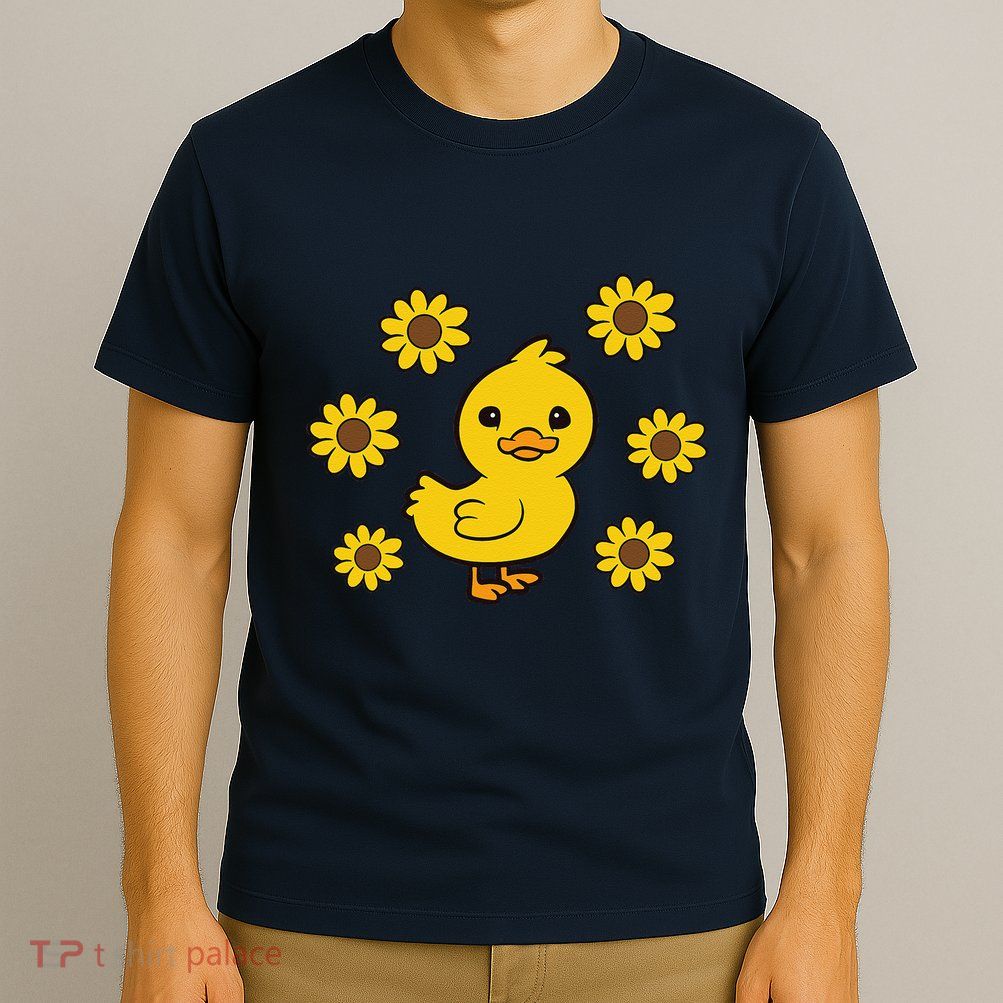 Cute Duck Summer Sunflower Kawaii Duck T-Shirt